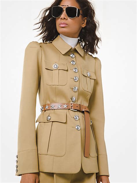 michael kors langer military mantel|Michael Kors jacket.